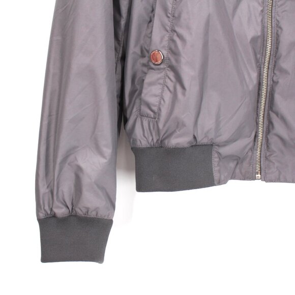 Versace Grey Zip Up Lightweight WindbreakerJacket 48 Polyester Bomber Logo Coat - Picture 3 of 7